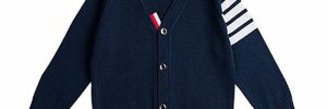 Cute School Boys Uniform Cardigan V Neck Collar Autumn For Primary Students