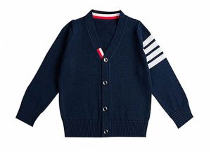 Cute School Boys Uniform Cardigan V Neck Collar Autumn For Primary Students