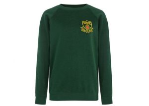 Green Embroidery Pullover School Uniform