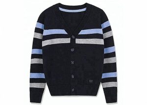 Long Sleeve Knitting School Uniform Sweaters Cotton And Acrylic Material For Boys