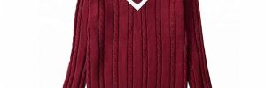 International Adult School Uniform Sweaters V Neck Standard Wool For Young Men