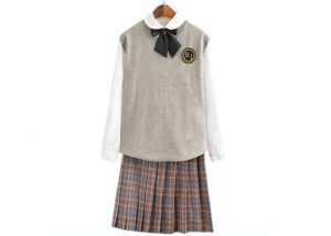 Plus Size Girls Uniform Sweater Vest , School Uniform Skirts For Juniors
