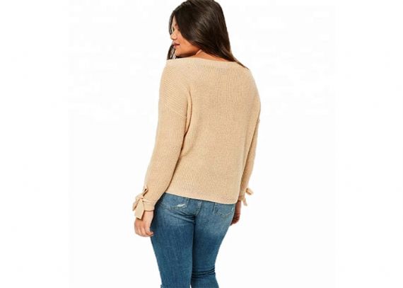 Jersey beige oversize para mujer