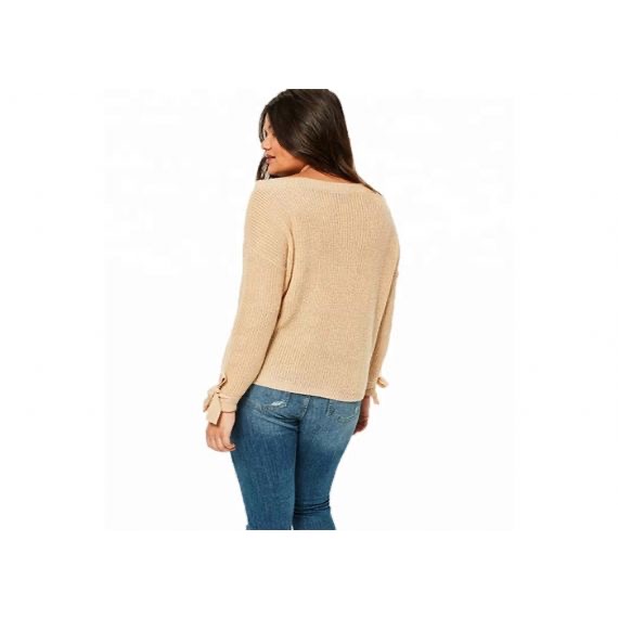 Jersey beige oversize para mujer