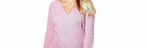 V Neck Design Womens Plus Size Sweaters Regular Clothing Length Ladies Tops