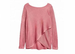 Pink Ladies Plus Size Clothing 6XL Extra Long Sweaters Arc Edge Element