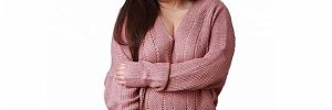 Hollow Oversized V Neck Sweater