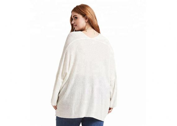 Suéter de punto abierto de gran tamaño de estilo británico, jersey de gran tamaño para mujer para el otoño
