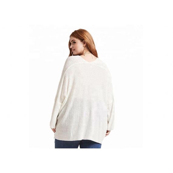 Suéter de punto abierto de gran tamaño de estilo británico, jersey de gran tamaño para mujer para el otoño