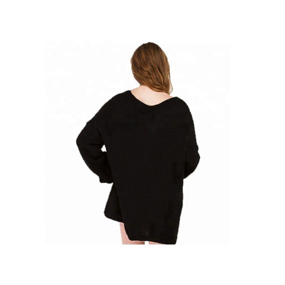 Long Sleeve V Neck Plus Size Sweater Dress