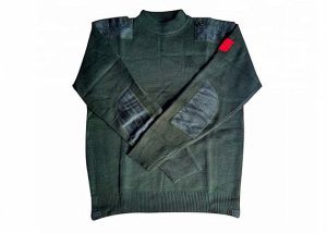 Thick Mercerized Cotton Round Neck Military Commando Sweater