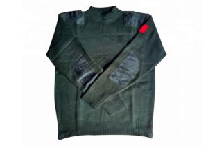 Thick Mercerized Cotton Round Neck Military Commando Sweater