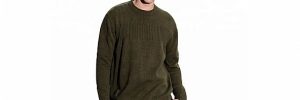 Army Green Heavy Duty Military Uniform Sweater Round Neck Custom Color For Men