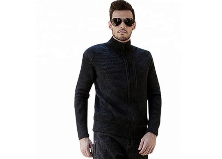 Zip Up High Neck Autumn Winter S – XXXL Plus Size Military Uniform Sweater