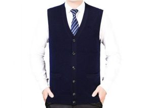 Mens 100% Pure Cashmere Sweaters Casual Value Sweater Vest ODM / OEM Accepted