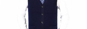 Mens 100% Pure Cashmere Sweaters Casual Value Sweater Vest ODM / OEM Accepted