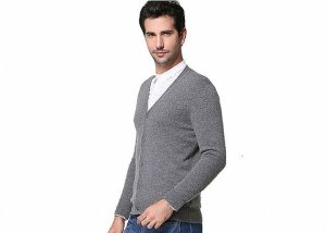 Suéteres de cashmere apertados e profundos, macios e com toque quente para homens