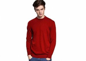 Fancy Winter Cashmere Sweater Men , Black Cashmere Sweater Tight 12 Gauge