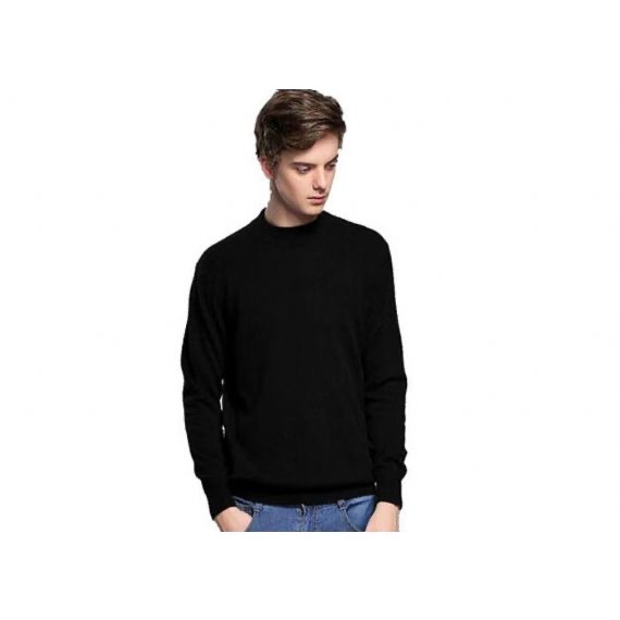 Fancy Winter Cashmere Sweater Hombres, Black Cashmere Sweater Tight 12 Gauge