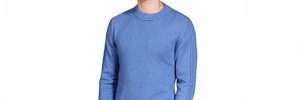 Thick Soft O Neck Mens Pure Cashmere Jumpers Long Sleeve Knitting 7 Gauge