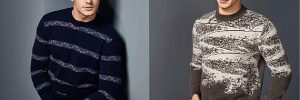 MTM Jacquard Made To Measure Sweaters Pure Knitwear Cashmere Sweater For Men