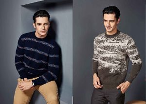 MTM Jacquard Made To Measure Sweaters Pure Knitwear Cashmere Sweater For Men