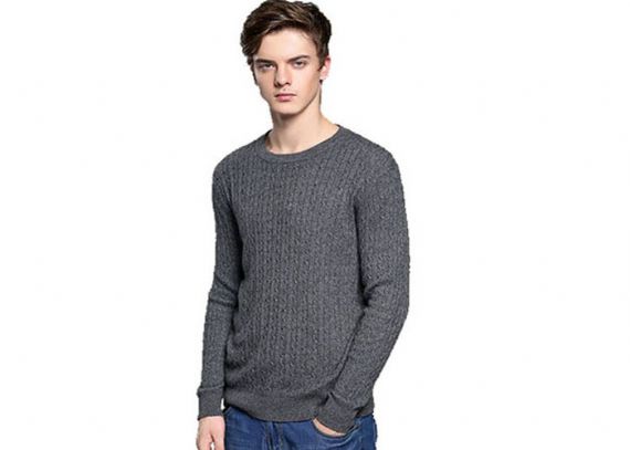Suéteres de cachemir puro de varios patrones Cuello redondo Estilo de jersey de manga larga