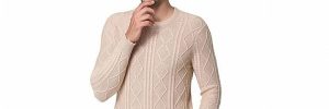 Rhombus Pattern Pure Cashmere Sweaters Computer Knitted Technics For Adults