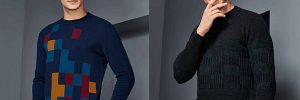 Intarsia Crew Neck Cashmere Clothing Custom Knitted 100 Cashmere Sweater