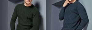 Round Neck Cable Knitted Made To Measure Sweaters Cashmere Knitwear S ~ 4XL For Men