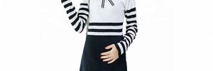 Office Wear Maternity Cable Knit Sweater With Bow Dresses Eco Friendly