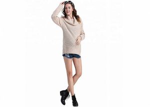 Long Sleeve Maternity Knit Sweater Turtleneck Design Vintage Decoration