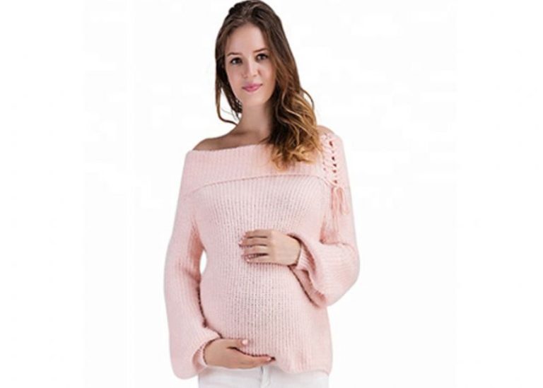European Style Maternity Winter Sweaters, Oversized Maternity Sweater