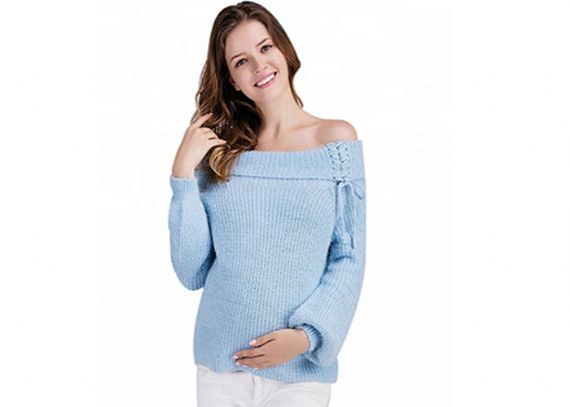 Suéteres de invierno de maternidad de estilo europeo, suéter de maternidad de gran tamaño