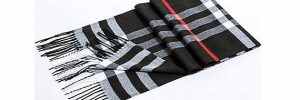 Elegant Scottish Warm Winter Accessories Acrylic Cashmere Men ' S Plaid Scarf Tassel