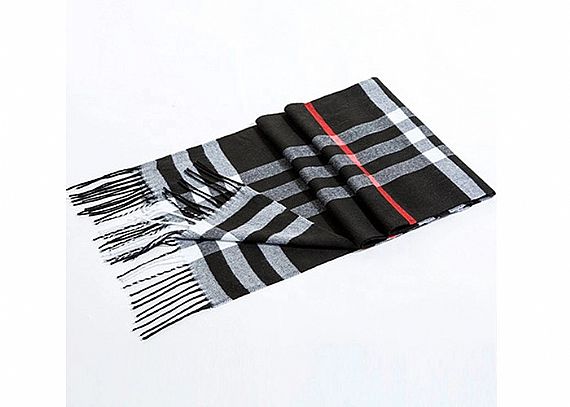 Elegant Scottish Warm Winter Accessories Acrylic Cashmere Men ‘ S Plaid Scarf Tassel