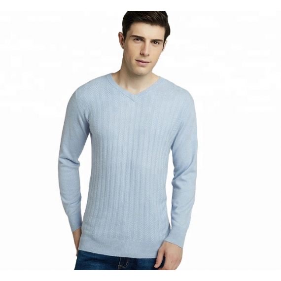 Casual S – Suéter de punto de cable con cuello en V negro de talla 2XL para hombre para la primavera