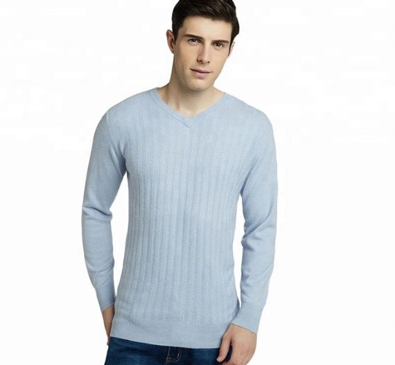 Casual S – Suéter de punto de cable con cuello en V negro de talla 2XL para hombre para la primavera