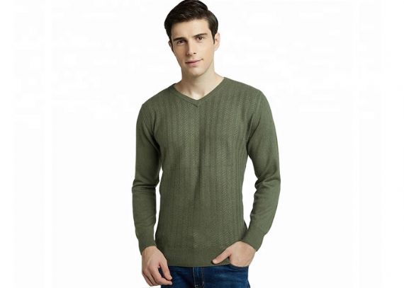 Casual S – Suéter de punto de cable con cuello en V negro de talla 2XL para hombre para la primavera