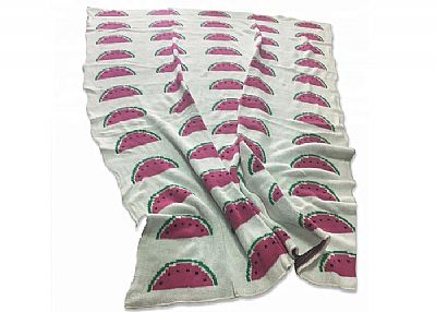 Cartoon Warm Winter Accessories Kids Children Sleeping Blanket In Watermelon Pattern