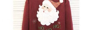 Round Neck Acrylic Lady Ugly Christmas Sweater Embroidered Pattern For Women