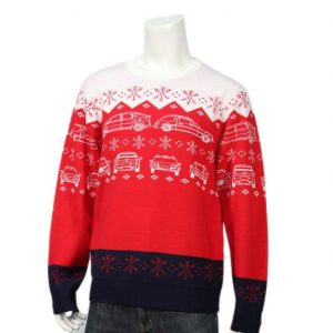 Custom Knitting Jacquard Car Patterns Snowflake Acrylic Christmas Jumper For Men