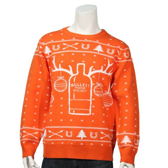 Bullelt Frontier Whiskey Holiday Big And Tall Ugly Christmas Sweater