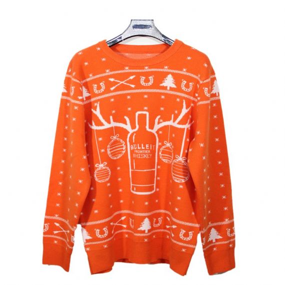 Suéter navideño feo grande y alto de Bulleit Frontier Whisky Holiday