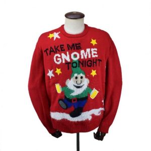 Cute Santa Skating Holiday Sweater