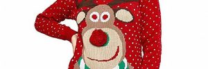Round Collar Knitting Women Ugly Christmas Sweater Pullover Cute Deer Pattern