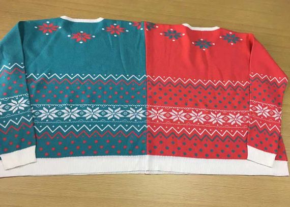 Suéter de Navidad doble unisex de punto de moda