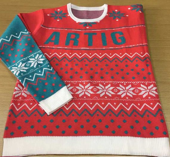 Suéter de Navidad doble unisex de punto de moda