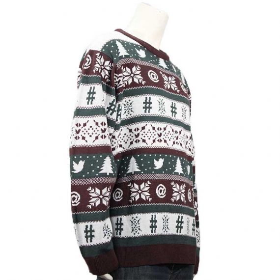 Suéter más feo para hombre de punto jacquard completo de algodón puro