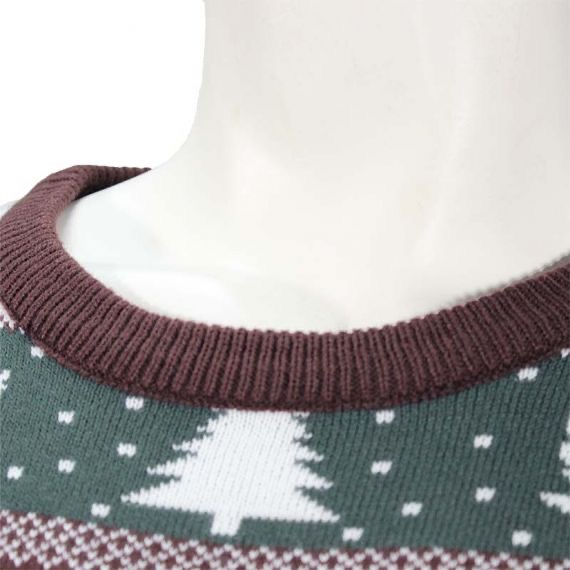 Suéter más feo para hombre de punto jacquard completo de algodón puro